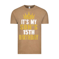 Vintage Coffee it's my son's 15th birthday 15 years old boy t shirt Vintage Tee - linhVisuals