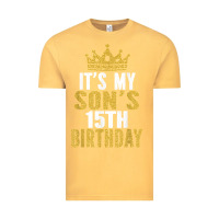Vintage Mustard it's my son's 15th birthday 15 years old boy t shirt Vintage Tee - linhVisuals