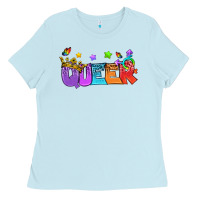 Baby Blue Western Queer LGBTQ+ Ladies Tee - BundleAndBundleShop