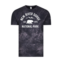Cloud Black womens new river gorge national park bear west virginia nature v neck Vintage Tee - linhVisuals
