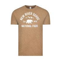 Vintage Coffee womens new river gorge national park bear west virginia nature v neck Vintage Tee - linhVisuals