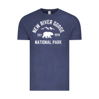 Vintage Denim womens new river gorge national park bear west virginia nature v neck Vintage Tee - linhVisuals