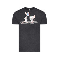 Vintage Black newanimaniacs pinky and the brain Vintage Tee - linhVisuals