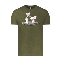 Vintage Olive newanimaniacs pinky and the brain Vintage Tee - linhVisuals
