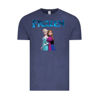Vintage Denim newanna and elsa frozen Vintage Tee - linhVisuals