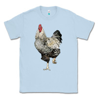 Dusty Blue wyandotte rooster Classic Tee - LillyAllenDesigns