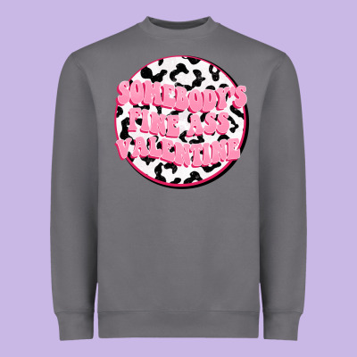 Somebody's Fine Ass Valentine Heavyweight Sweatshirt Designed By Fadigitalartstudio
