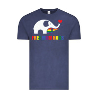 Vintage Denim free mom hugs pride elephant rainbow Vintage Tee - linhVisuals