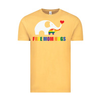 Vintage Mustard free mom hugs pride elephant rainbow Vintage Tee - linhVisuals