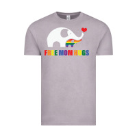 Vintage Zinc free mom hugs pride elephant rainbow Vintage Tee - linhVisuals