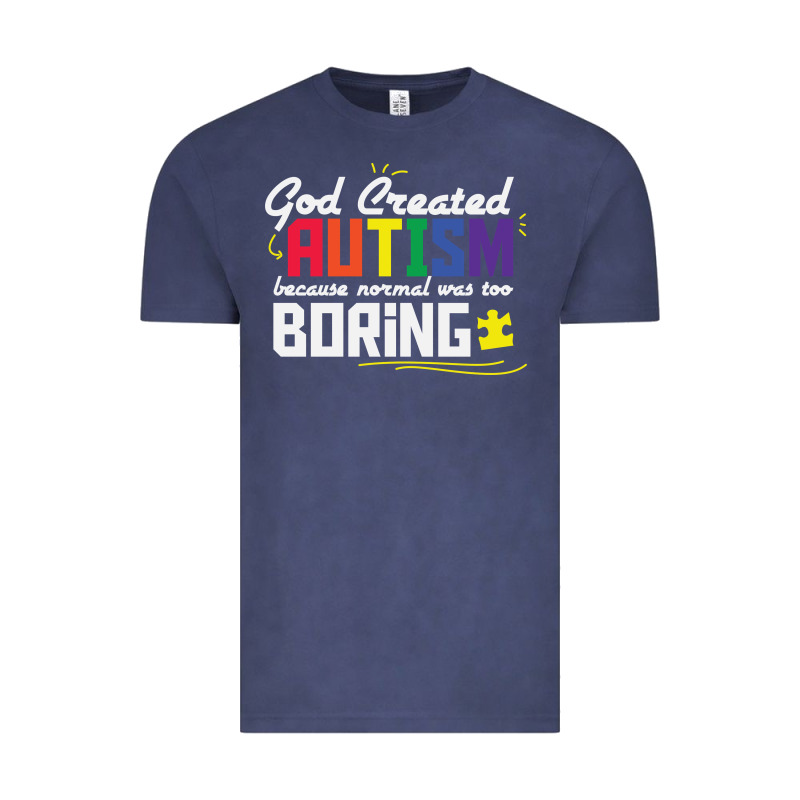 God Created Autism Normal Was Too Boring Vintage Tee by linhVisuals | Teevron