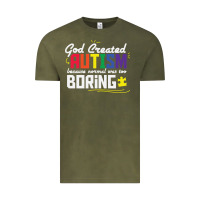 Vintage Olive god created autism normal was too boring Vintage Tee - linhVisuals
