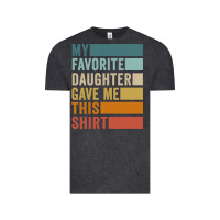 Vintage Black my favorite daughter gave me this shirt father's day pullover hoodie Vintage Tee - linhVisuals
