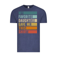 Vintage Denim my favorite daughter gave me this shirt father's day pullover hoodie Vintage Tee - linhVisuals