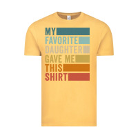 Vintage Mustard my favorite daughter gave me this shirt father's day pullover hoodie Vintage Tee - linhVisuals