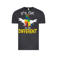Vintage Black it’s ok to be different autism dinosaur Vintage Tee - linhVisuals
