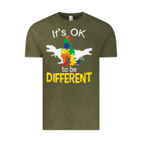 It’s Ok To Be Different Autism Dinosaur Vintage Tee | Teevron