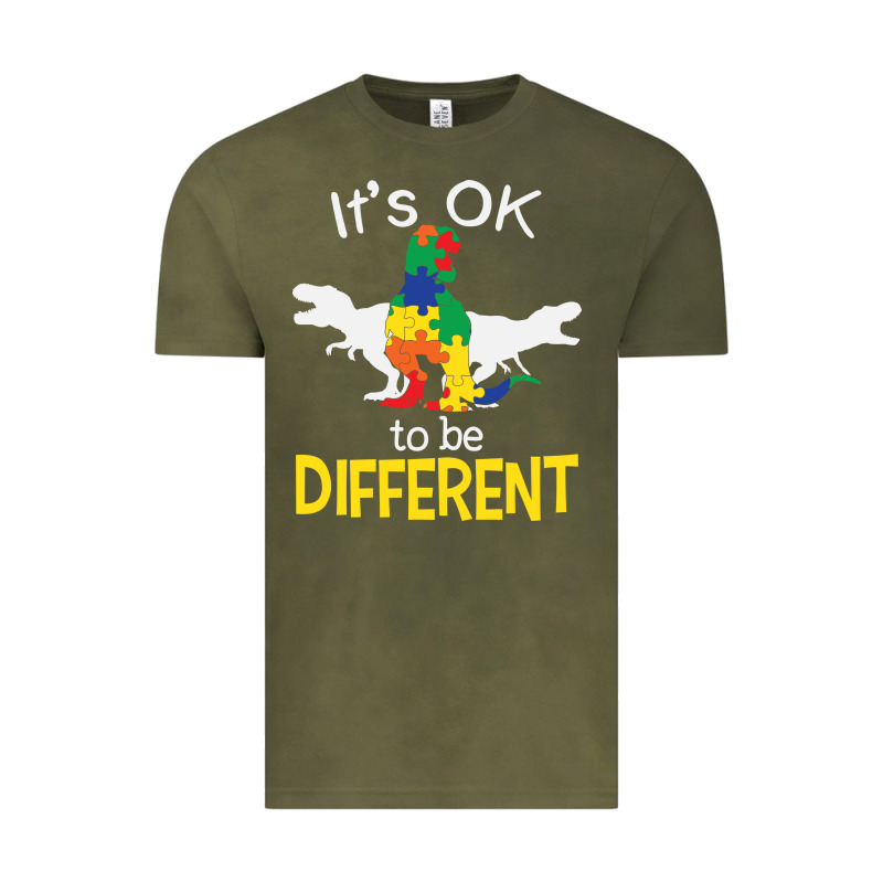 It’s Ok To Be Different Autism Dinosaur Vintage Tee by linhVisuals | Teevron