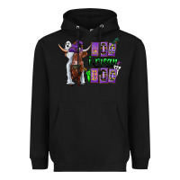 Black Moo I Mean Boo Heavyweight Hoodie - CowhideDigitalArt