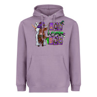 Lavender Moo I Mean Boo Heavyweight Hoodie - CowhideDigitalArt