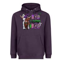 Plum Moo I Mean Boo Heavyweight Hoodie - CowhideDigitalArt