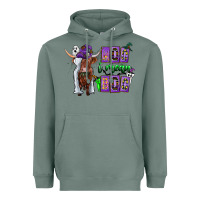 Sage Moo I Mean Boo Heavyweight Hoodie - CowhideDigitalArt