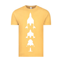Vintage Mustard Virgin Galactic Evolution Vintage Tee - linhVisuals