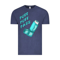 Vintage Denim puff puff pass inhaler Vintage Tee - linhVisuals