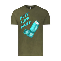 Vintage Olive puff puff pass inhaler Vintage Tee - linhVisuals