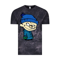 Cloud Black calvin Vintage Tee - linhVisuals