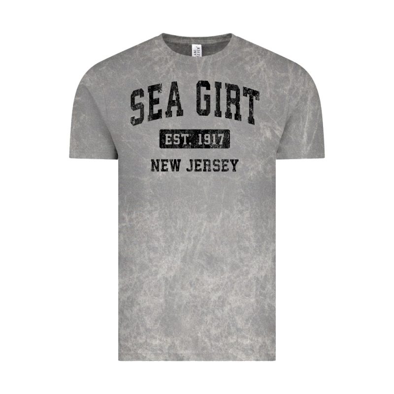 Womens Sea Girt New Jersey Nj Vintage Sports Design Black Design V Nec Vintage Tee by linhVisuals | Teevron