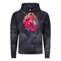 Cloud Black cancer boxing gloves with ribbon Vintage Hoodie - NancyCooperArtShop