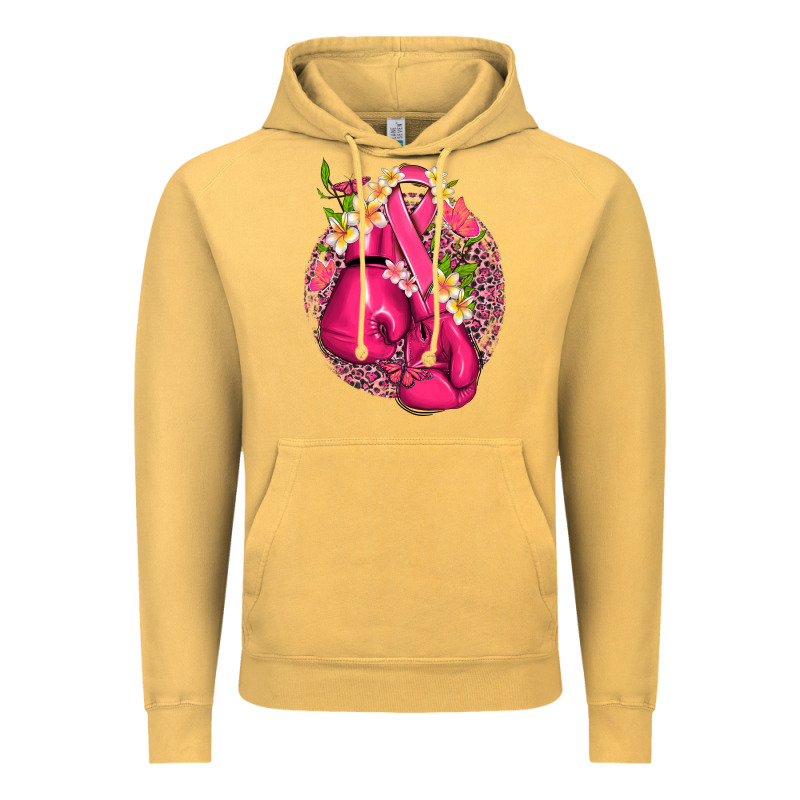 Cancer Boxing Gloves With Ribbon Vintage Hoodie by NancyCooperArtShop | Teevron