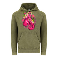 Vintage Olive cancer boxing gloves with ribbon Vintage Hoodie - NancyCooperArtShop