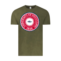 Vintage Olive university of mississippi seal Vintage Tee - linhVisuals