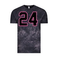 Cloud Black number 24 sports jersey athlete fan pink black lucky number t shirt Vintage Tee - linhVisuals