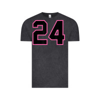 Vintage Black number 24 sports jersey athlete fan pink black lucky number t shirt Vintage Tee - linhVisuals