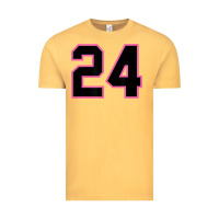 Vintage Mustard number 24 sports jersey athlete fan pink black lucky number t shirt Vintage Tee - linhVisuals