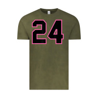 Vintage Olive number 24 sports jersey athlete fan pink black lucky number t shirt Vintage Tee - linhVisuals
