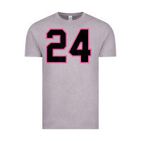 Number 24 Sports Jersey Athlete Fan Pink Black Lucky Number T Shirt Vintage Tee | Teevron