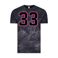 Cloud Black number 33 sports jersey athlete fan pink black lucky number t shirt Vintage Tee - linhVisuals