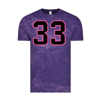 Cloud Purple number 33 sports jersey athlete fan pink black lucky number t shirt Vintage Tee - linhVisuals