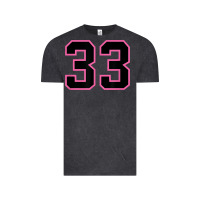 Vintage Black number 33 sports jersey athlete fan pink black lucky number t shirt Vintage Tee - linhVisuals