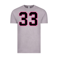 Number 33 Sports Jersey Athlete Fan Pink Black Lucky Number T Shirt Vintage Tee | Teevron
