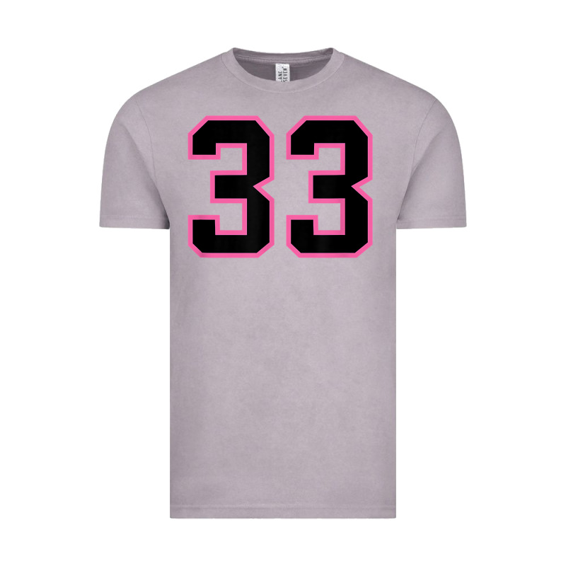 Number 33 Sports Jersey Athlete Fan Pink Black Lucky Number T Shirt Vintage Tee by linhVisuals | Teevron