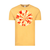 Vintage Mustard White Stripes Vintage Tee - linhVisuals