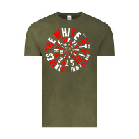 Vintage Olive White Stripes Vintage Tee - linhVisuals