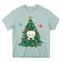 Arona christmas tree cat Heavy Core Tee - MaliasSmallBusiness