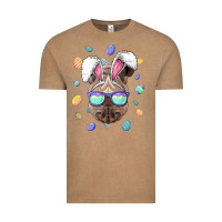 Vintage Coffee rhino easter bunny ears funny easter eggs hunting sweatshirt Vintage Tee - linhVisuals