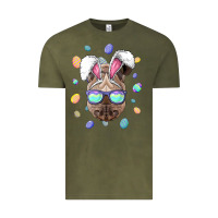 Vintage Olive rhino easter bunny ears funny easter eggs hunting sweatshirt Vintage Tee - linhVisuals